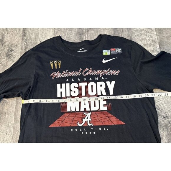 Nike Alabama 2020 National Champions Shirt Mens Large History Made‎ Long Tee NEW - Picture 6 of 6